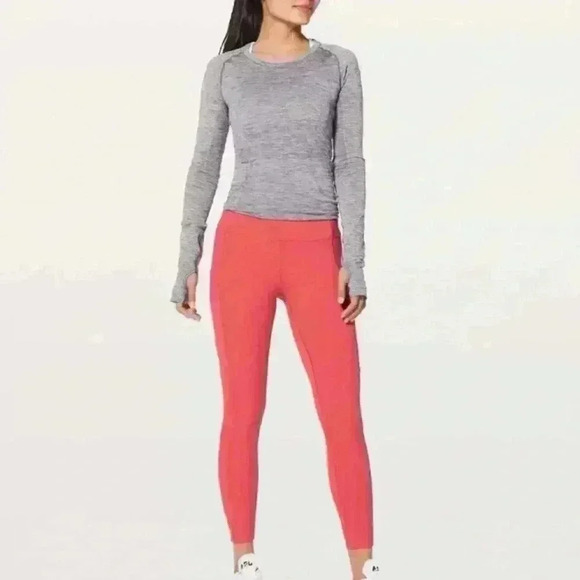 Lululemon Train Times Tights ~ Poppy Coral ~ 10 - Picture 1 of 11
